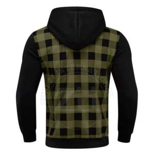 Sweats à capuche vintage décontractés à carreaux en flanelle de créateur pour hommes, chemises à manches longues et col boutonné pour hommes avec fermeture éclair sur le devant - Product Image 2