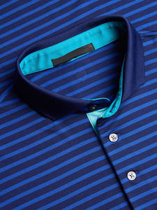 Polo con estampado de líneas a rayas personalizado de Veliko Sports - Product Image 3