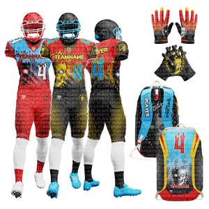 Uniformes de Fútbol Americano de Manga Corta, Talla Grande, Sublimados, Transpirables, de Alta Calidad, 100% Poliéster, Paquete de Oferta para Adultos 2026 - Product Image 1