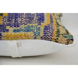 Motif Vintage Multicolore 12x12 Inch Laine Kantha Mosaïque Paisley Grape Patchwork Oreiller Tissé Technique - Product Image 4