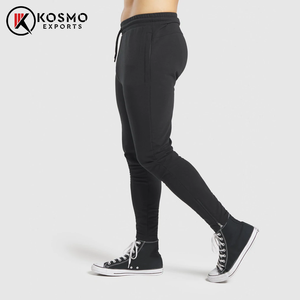 Pantalones Deportivos para Hombre, Color Negro, con Logotipo Personalizado, Pantalones de Chándal para Gimnasio, con Estampado Recto y Cierre con Cordón - Product Image 3