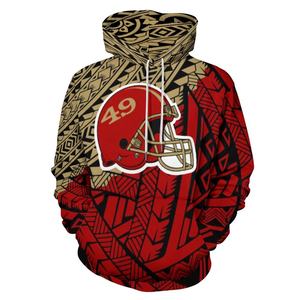 Sudadera con Capucha de Diseño Maorí Informal de Invierno Personalizada con Estampado Tribal Digital, Sudadera Unisex de Estilo Urbano - Product Image 2