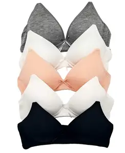 Women's Cotton Rich Soft Padded Solid Color Full Coverage Bra for Girls and Women available at Wholesale Price in India