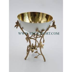 Vajilla Vintage de mármol macizo, cuenco para servir, diseño de fruta de Metal pulido dorado, decoración desechable para restaurante y cafetería para comida - Product Image 6