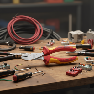 Cortador Diagonal de Alta Potencia Knipex, Recubierto de Cromo, con Certificación VDE, Tijeras con Empuñaduras Multicomponentes Aisladas - Product Image 3