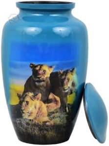 'Urna de aluminio hecha a mano-Cremación de adultos de madera para cenizas Caja de urna de madera-Tapa roscada Urna funeraria para cenizas humanas - Product Image 3