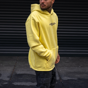 2025 100% algodón calidad alta calidad amarillo Puff estampado Sudadera con capucha pulóver ropa de calle de gran tamaño de talla grande sudaderas con capucha de lana para Unisex - Product Image 6