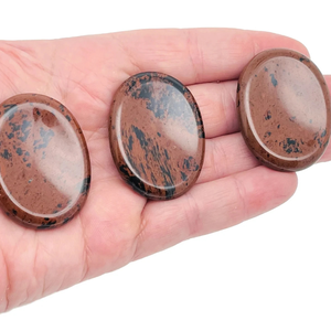 Pierres d'inquiétude en obsidienne acajou faites à la main pierres de poche en cristal naturel pour la méditation de guérison et le soulagement du Stress-approvisionnement en gros - Product Image 2