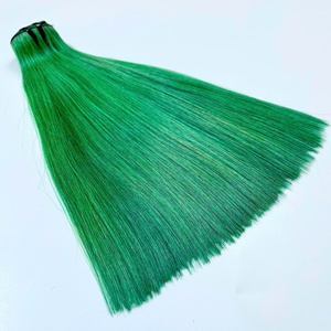 Vente en gros Prix d'usine Cheveux de couleur verte à trame droite 100% Extensions de cheveux vietnamiens de haute qualité - Product Image 2