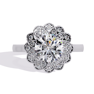 Vente en gros de bague de fiançailles en diamant de laboratoire taillé en brillant certifié IGI couleur D E or massif 14 carats VVS/VS clarté luxe pour les femmes - Product Image 1