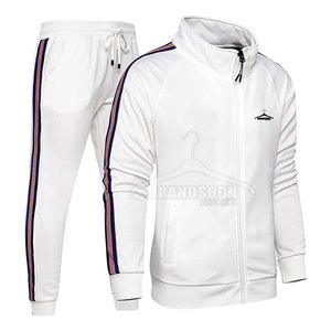 ชุดวอร์มผู้ชายมีซิปสำหรับเล่นฟิตเนสยิมฟิตเนสกางเกงสองชิ้นใส่วิ่งโลโก้ตามสั่ง - Product Image 1