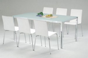 ชุดห้องรับประทานอาหารกระจกสไตล์โมเดิร์นสำหรับบ้านโรงเรียนโรงแรมและอพาร์ทเม้นเฟอร์นิเจอร์ - Product Image 2