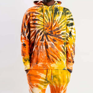 ชุดวอร์มมัดย้อมสำหรับผู้ชายชุดวิ่งจ๊อกกิ้งพร้อมเชือกมัดย้อมดีไซน์ตามสั่ง - Product Image 3