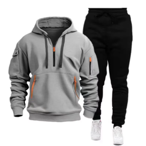 2025 alta calidad hombres Casual deporte Jogging chándal otoño diario Tricolor Sudadera con capucha traje caliente nuevo diseño tendencia - Product Image 3