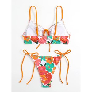 Tankinis de luxe à imprimé floral en deux pièces Maillots de bain personnalisés OEM de haute qualité pour les femmes Bikinis string respirant - Product Image 5