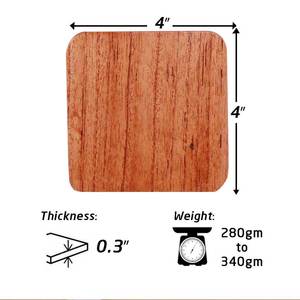 Hot Selling Custom Engraved Wooden Coaster Set <b>PC</b> Material Mat/Pad with Holder for Home <b>Table</b> Decorative Usage - Product Image 4