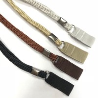 Canne de marche en nylon élastique durable noire avec sangle de poignet