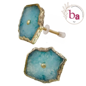 Luxe Aqua bricolage Agate placard bouton Design industriel salle de bain meubles armoire porte tiroir boutons cuisine commode - Product Image 1