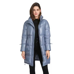 High Quality Wholesale Winter Parka Jacket Short Waterproof Breathable Puffer Plus Size Option Fashionable Knitted Cotton Glossy - Product Image 2