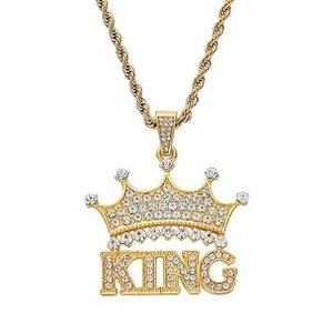 Nombre personalizado Bling Moissanite colgante collar brillante diamante oro sólido Hip Hop Soild Moissanite encanto moda colgantes encantos - Product Image 3