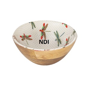Émail Finition Soupe Service Arc Vaisselle Décoration Alimentaire Servir Bol En Bois Pour La Maison Ustensiles De Cuisine Plats De Service Bol - Product Image 1