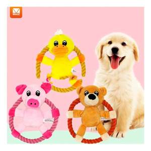 ของเล่นสุนัข ตุ๊กตาหมีขนนุ่ม มีเสียงพร้อมสายคล้อง - คละสี - Product Image 3