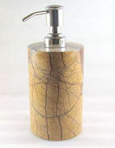 Distributeur de savon liquide accessoires de salle de bain en résine distributeur de savon brun doré pompe pour chambre/salle de bain d'hôtel de luxe - Product Image 1