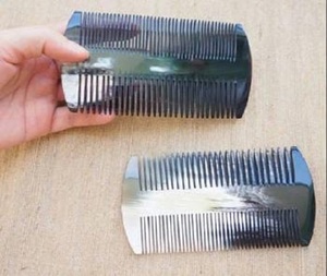 Productos populares de alta calidad, peine para el pelo de cuerno, peines con mango de cuerno de búfalo de F S International - Product Image 4