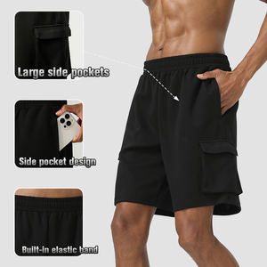 Shorts de sport respirants pour hommes, décontractés, d'été, en spandex/polyester, aérés, cargo, streetwear, course à pied - Product Image 6
