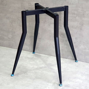 BA68168 120cm Round Dining <b>Table</b> Set Stable and Assembled <b>Wooden</b> Plywood <b>Top</b> with Tapered Iron Legs & Resin Marble Accents - Product Image 6