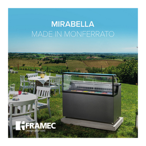 Framec ตู้แช่ขนมอบขนาด1340x677x1190มม., ถังใส่ไอศกรีม7X5ลิตรสำหรับตักไอศครีมแท่งเย็นสำหรับเค้กบาร์