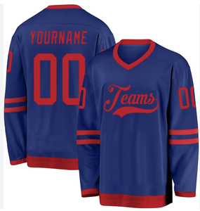 Camisetas de hockey sobre hielo personalizables de poliéster unisex Uniformes deportivos de diseño impreso con nombre de equipo unisex para servicio OEM de Escuela Universitaria - Product Image 1