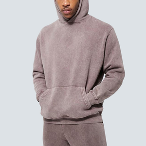 Nouveau survêtement Offre Spéciale lavé à l'acide à la mode pour hommes coton matériel fait rue porter des hommes lavage à l'acide survêtements en gros - Product Image 5