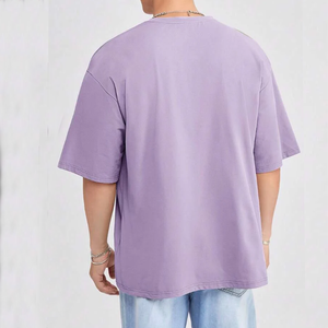 เสื้อยืดโอเวอร์ไซส์ผู้ชายผ้าฝ้าย 100% สกรีนโลโก้ งานพิมพ์ซิลค์สกรีน คุณภาพสูง นุ่ม ระบายอากาศได้ดี แห้งเร็ว สวมใส่สบาย เหมาะสำหรับฤดูร้อน - Product Image 5