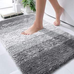 High Quality 20x30 Inches Microfiber <b>Bathroom</b> Rug Super Absorbent, Washable Bath <b>Mat</b> Non Slip Bath Rug - Product Image 1