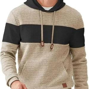 Sudadera con capucha y cremallera de color sólido para hombre con bolsillos laterales: moda, manga larga, ropa informal, apertura y cierre de cremallera completa, SOF - Product Image 6