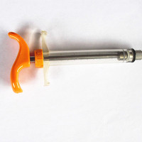 Seringue Doseuse Incassable à Corps en Plastique Luer Lock pour Bétail Vétérinaire TPX Couleur Orange