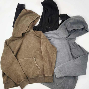 Top Trending New Arrival Antique Custom Oversized Vintage Hoodies <b>for</b> Men Blank Vintage Drop Shoulder Hoodie - Product Image 5