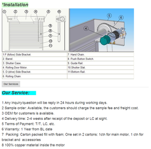 <span class=keywords><strong>Moteur</strong></span> latéral automatique AC300kg haute performance pour volets roulants avec roulements de précision et conception d'installation facile - Product Image 6