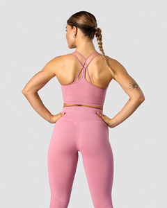 Ensembles de yoga décontractés pour femmes Logo personnalisé Vêtements de sport de fitness 2 pièces Motif uni 100% coton Respirant Écologique - Product Image 3