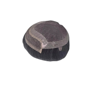 Perruque Toupet Homme en Cheveux Naturels à Lacet Frontal, Cheveux Indiens Remy Taz Hair Bangladesh, Ondulation Profonde, Trame Simple, 50% Cheveux Gris, Extension Capillaire