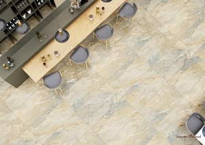 Azulejos de Porcelana Esmaltada Sólida de Diseño Italiano Moderno, Aurora Natural Antideslizante, Aplicaciones para Villas, Centros Comerciales, Escuelas, Habitaciones Antibacterianas - Product Image 3
