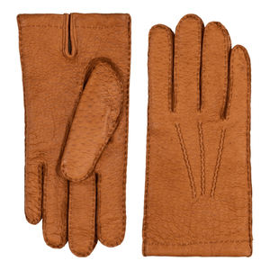 หนังแพะผู้ชายหนังย้อนยุคเต็มนิ้วถุงมือขับรถหนังแกะรถจักรยานยนต์ถุงมือหนังแพะ - Product Image 1