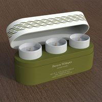 Venta al por mayor, personalizado, 3 uds., juego de velas, tapa de embalaje y fragancia inferior, caja de regalo para velas, Cajas de Regalo para velas modernas