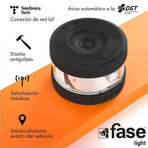 Baliza de Emergencia V16, Luz de Advertencia de Tráfico de Plástico, Conectada a DGT 3.0, Reflector Blanco, Color Fase 112664.V01 - Product Image 4