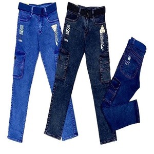 Pantalones de mezclilla RFD personalizados OEM estilo de bolsillo doble con técnicas lavadas de retales únicas disponibles - Product Image 1