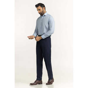 เสื้อเชิ้ตผู้ชายลำลองทรงโมเดิร์นเข้ารูปผ้าป๊อปลิน 100% คอตตอน ผ้ากันยับ รุ่น FS-TXT25-319 สำหรับฤดูใบไม้ผลิ - Product Image 2