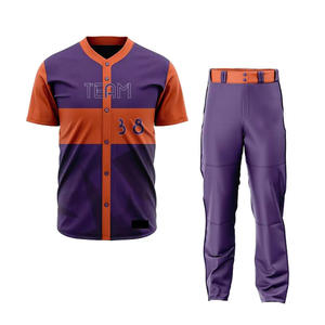Uniforme de baseball boutonné de la plus haute qualité-Maillot et pantalon d'uniforme-Uniforme de baseball et de softball - Product Image 1