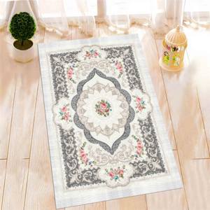 Floral Beige Prayer <b>Rug</b>: Islamic Muslim Gift, Easy Clean,Nonwoven <b>Thin</b> <b>Rug</b> - Product Image 5