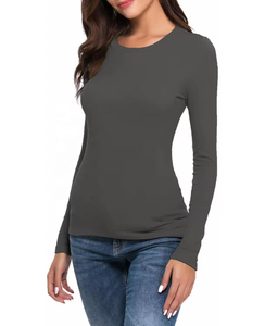 Camisas de Manga Larga a la Moda para Mujer, Servicio OEM, Hechas a Medida, Poliéster/Algodón, Impresión Personalizada, Ecológicas y Ligeras - Product Image 1